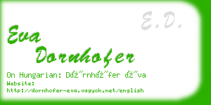eva dornhofer business card